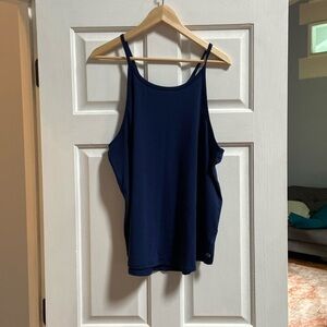 Navy workout tank top